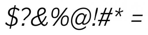 Americane Light Italic Font OTHER CHARS