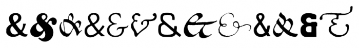 Ampersands Two Font LOWERCASE