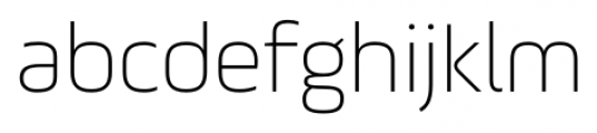 Ample ExtraLight Font LOWERCASE