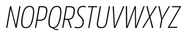 Amsi Pro Condensed Extra Light Italic Font UPPERCASE