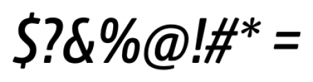 Amsi Pro Condensed Semi Bold Italic Font OTHER CHARS