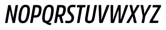 Amsi Pro Condensed Semi Bold Italic Font UPPERCASE