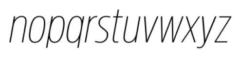 Amsi Pro Condensed Thin Italic Font LOWERCASE