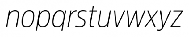 Amsi Pro Narrow Extra Light Italic Font LOWERCASE