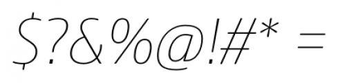 Amsi Pro Narrow Thin Italic Font OTHER CHARS