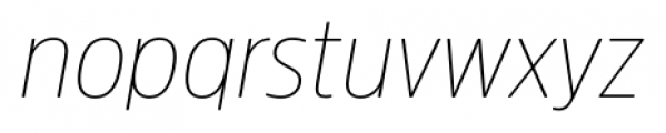 Amsi Pro Narrow Thin Italic Font LOWERCASE