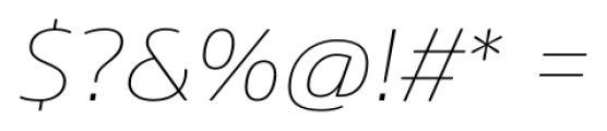 Amsi Pro Thin Italic Font OTHER CHARS