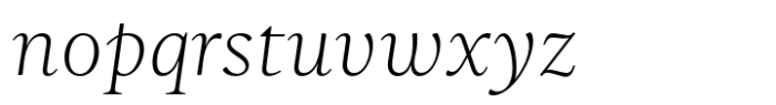 Aman Extra Light Text Italic Font LOWERCASE