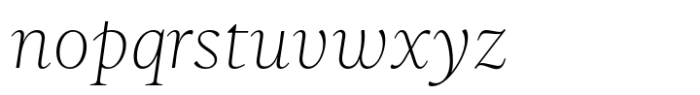 Aman Thin Text Italic Font LOWERCASE