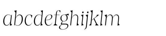 Amarga Thin Italic Font LOWERCASE