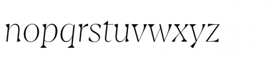 Amarga Thin Italic Font LOWERCASE