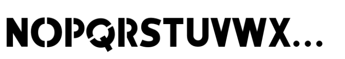 Amateur Stencil Regular JNL Font UPPERCASE