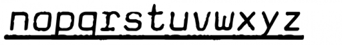 Amateur Typewriter Italic Underlined Font LOWERCASE