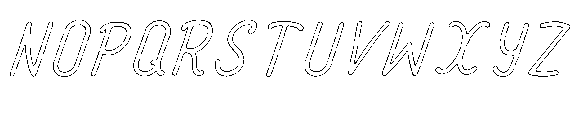 Amazing Pearl Brush Outline Italic Font UPPERCASE