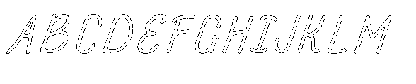 Amazing Pearl Brush Outline Italic FONT