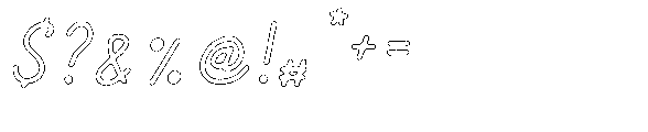 Amazing Pearl Brush Outline Font OTHER CHARS