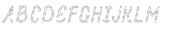 Amazing Pearl Brush Outline Font UPPERCASE