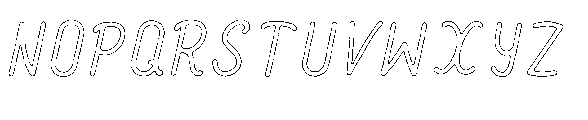 Amazing Pearl Brush Outline Font UPPERCASE