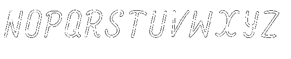 Amazing Pearl Brush Outline Font LOWERCASE