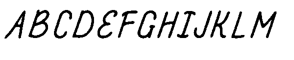 Amazing Pearl Cut Italic Font UPPERCASE