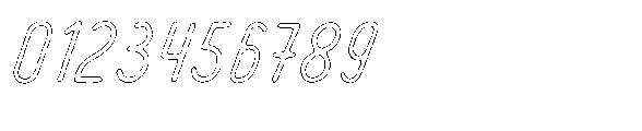 Amazing Pearl Cut Outline Italic Font OTHER CHARS
