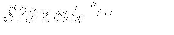 Amazing Pearl Cut Outline Italic Font OTHER CHARS