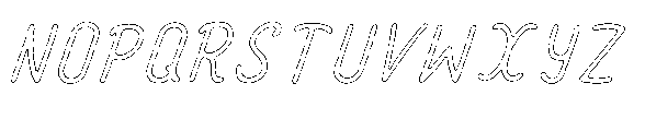 Amazing Pearl Cut Outline Italic Font UPPERCASE
