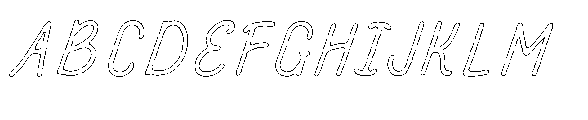 Amazing Pearl Cut Outline Italic FONT