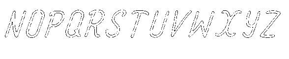 Amazing Pearl Cut Outline Italic Font LOWERCASE
