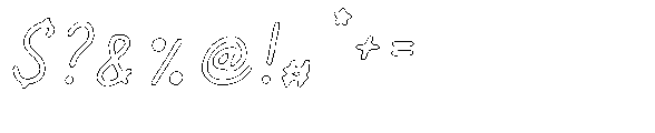 Amazing Pearl Cut Outline Font OTHER CHARS