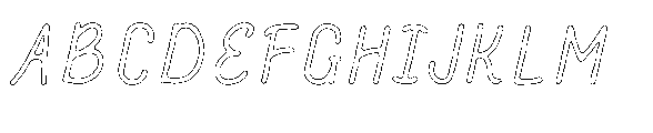Amazing Pearl Cut Outline Font UPPERCASE