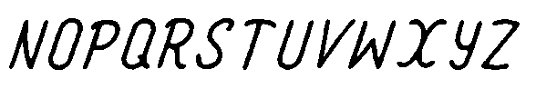 Amazing Pearl Eroded Italic Font UPPERCASE
