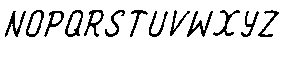 Amazing Pearl Eroded Italic Font LOWERCASE