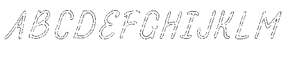 Amazing Pearl Eroded Outline Italic Font UPPERCASE