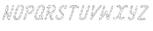 Amazing Pearl Eroded Outline Italic Font UPPERCASE