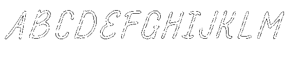 Amazing Pearl Eroded Outline Italic FONT