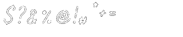 Amazing Pearl Eroded Outline Font OTHER CHARS