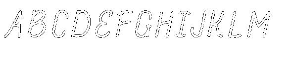 Amazing Pearl Eroded Outline Font UPPERCASE