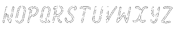 Amazing Pearl Eroded Outline Font UPPERCASE