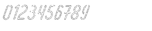 Amazing Pearl Grit Outline Italic Font OTHER CHARS