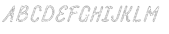 Amazing Pearl Grit Outline Italic Font UPPERCASE