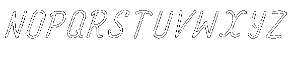 Amazing Pearl Grit Outline Italic Font UPPERCASE
