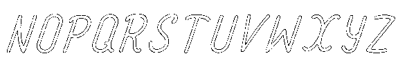 Amazing Pearl Grit Outline Italic Font LOWERCASE
