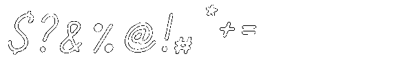 Amazing Pearl Grit Outline Font OTHER CHARS