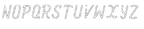 Amazing Pearl Grit Outline Font LOWERCASE