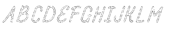 Amazing Pearl Ink Outline Italic Font UPPERCASE