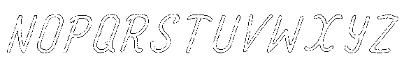Amazing Pearl Ink Outline Italic Font UPPERCASE