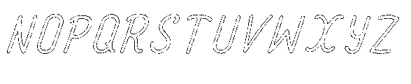 Amazing Pearl Ink Outline Italic Font LOWERCASE