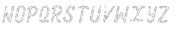 Amazing Pearl Ink Outline Font LOWERCASE