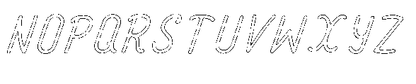 Amazing Pearl Outline Italic Font UPPERCASE